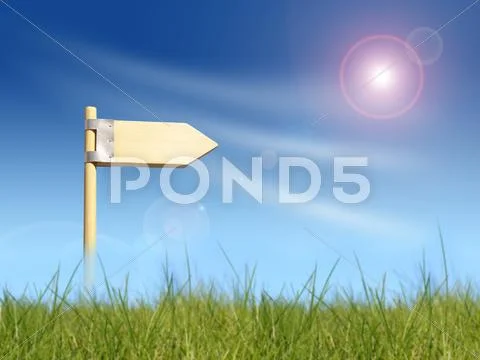 Direction sign. Stock Illustration