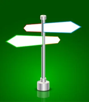 Direction sign Stock Illustration
