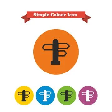 Direction sign Stock Illustration