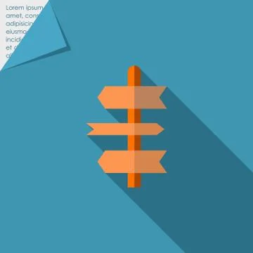 Direction sign Stock Illustration