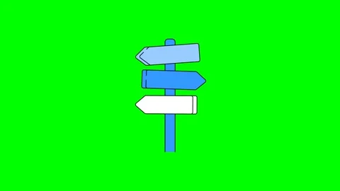 Direction sign post with three arrow set. Choice signpost to choose road, street Stock-Footage 333667582
