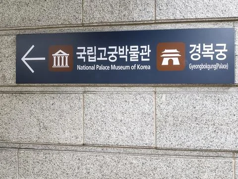 Direction sign on a wall Stock Photos