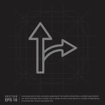 Direction signboard icon - Black Creative Background Stock Illustration