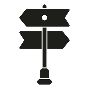 Direction signpost providing guidance for making decision Stock Illustration