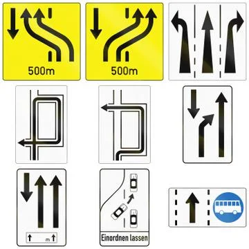 Direction Signs in Austria Illustrazione stock