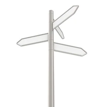 Direction signs x 4 Stock Illustration