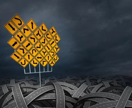 Direction Strategy Decisions Stock-Illustration