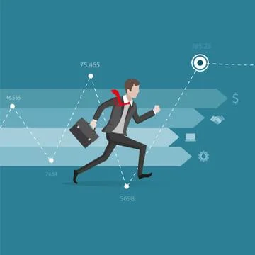 Direction to success Stock Illustration