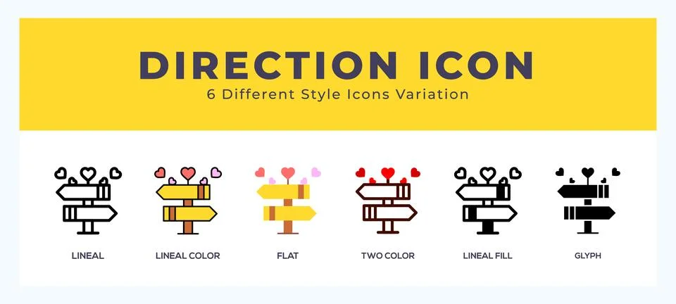 Direction symbol. vector icon symbol. logo illustration. vector graphics Stock Illustration