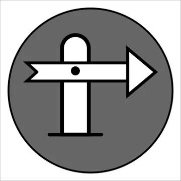 Direction thin line vector icon on a white background. Vector illustration Stock Illustration
