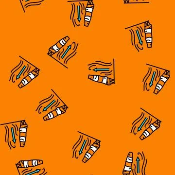 Direction wind turbine vector seamless pattern Stock Illustration