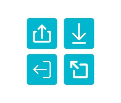 Directional and post sign arrow icon set 스톡 일러스트