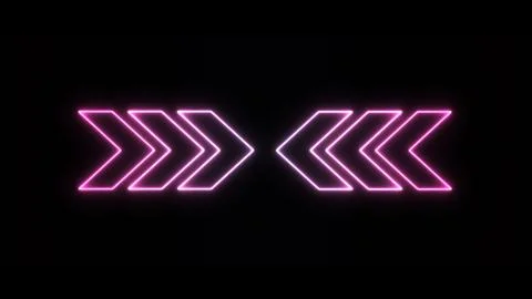 Directional Arrow Flicker neon light road sign LED VJ Loop Dancing Stage Imag Stock Illustration