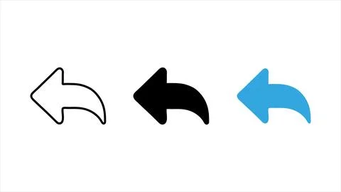 Directional arrow icons pointing left Stockillustratie
