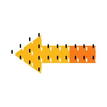 Directional arrow indicating left movement or navigation Stockillustratie