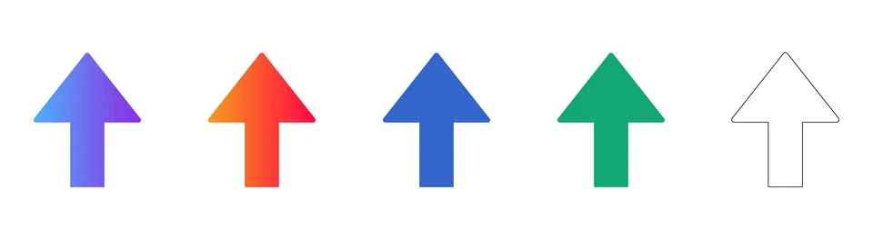 Directional Up Arrow Interface Icons 스톡 일러스트