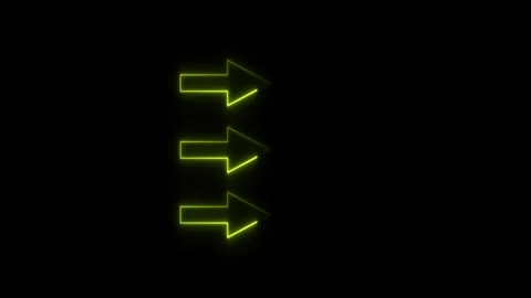 Directional Arrow light neon Icon animation Stock Footage 320252171