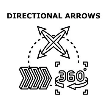 Directional arrows concept for navigation and overview Illustration