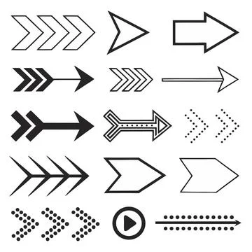 Directional arrows flow process flat design vector illustration Stock Illustration