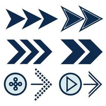 Directional arrows flow process flat design vector illustration Stock Illustration