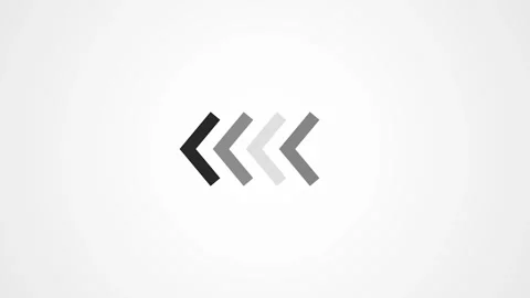 Directional Arrows Moving Left in Sequence Across Black and White Backgrounds Stock Footage 340913105