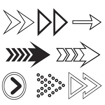 Directional arrows progression vector illustration Stock Illustration