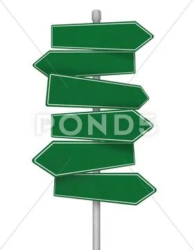 Directional Arrows on Signpost PSD Template