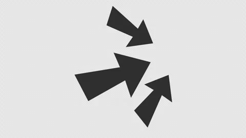 Directional doodle arrow in cartoon animation. Navigation pointer cursor click Stock Footage 314332020