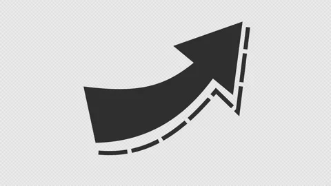 Directional doodle arrow in cartoon animation. Navigation pointer cursor click Stock Footage 314332038