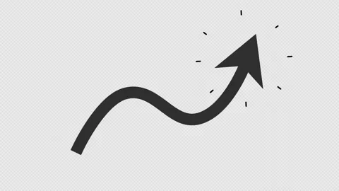 Directional doodle arrow in cartoon animation. Navigation pointer cursor click Stock Footage 314332060