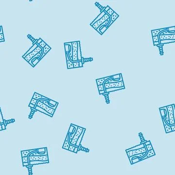 Directional drilling petroleum engineer line vector seamless pattern Stockillustratie