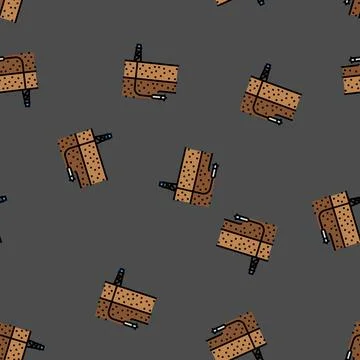 Directional drilling petroleum engineer vector seamless pattern Stock Illustration