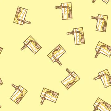 Directional drilling petroleum engineer vector seamless pattern 스톡 일러스트