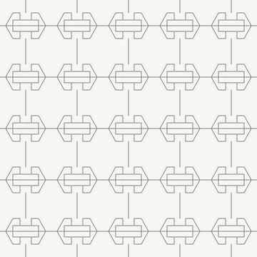 Directional geometric connectors seamless pattern in minimal line design Illustration