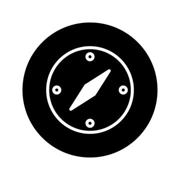 Directional guidance: Navigating with a classic compass icon for exploratio.. Stock Illustration