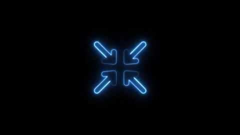 Directional Hand Drawn neon arrow line animation Isolated on Black Background Video stock 320948286