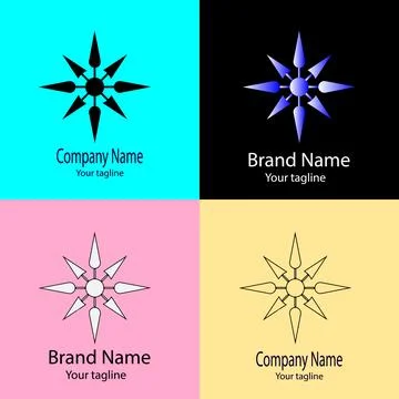 Directional Node Burst logo design Stock Illustration