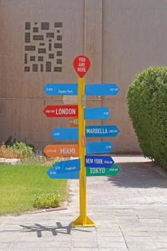 Directional post arrows Stock Photos