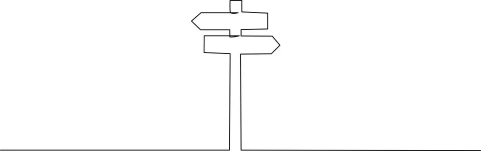 Directional road sign Vector Stock Illustration