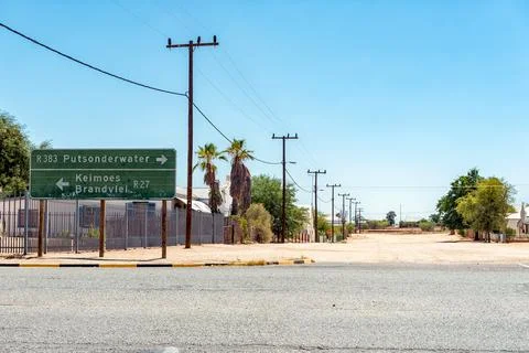 Directional sign in Kenhardt Stock Photos