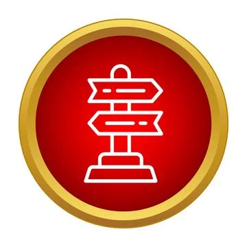 Directional signpost icon showing multiple arrows choice Stock Illustration