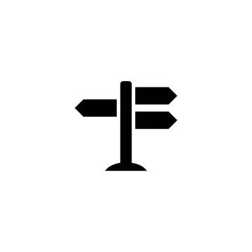 Directional signpost vector icon for navigation Directional signpost vecto... Stockfoto's