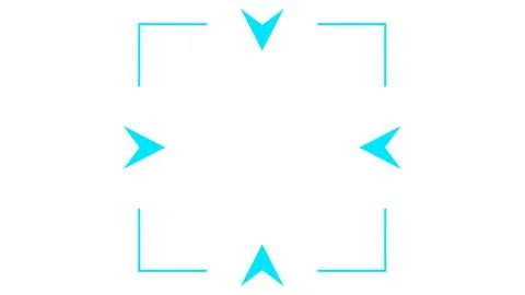 Directional Tracking Box Overlay, Professional Motion Tracking UI Frame Illustrazione stock