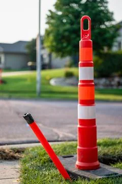Directional underground boring to install plastic conduit for high speed fiber Foto stock