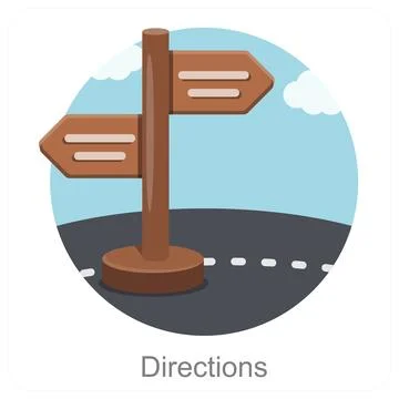 Directions and navigation icon concept Stock Illustration