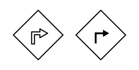 Directions icon symbol. Flat Vector illustration Stock Illustration
