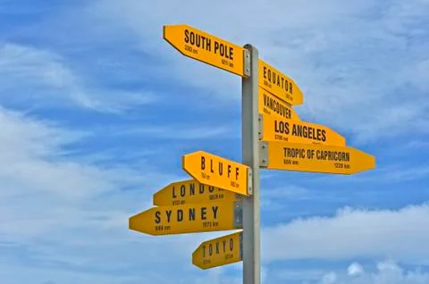 Directions to the world Stock Photos
