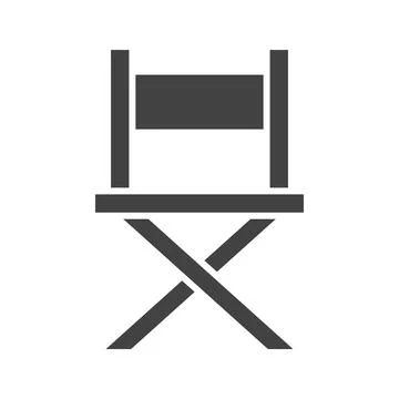 Director Chair icon vector image. Illustrazione stock