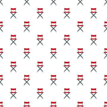 Director chair pattern red cinema background design Stock Illustration