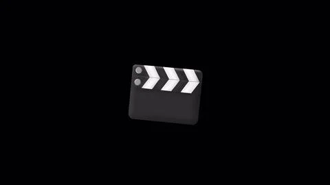 Director cinema clapper for cinematorgraphy. 3D render of film clapperboard Stock Illustration